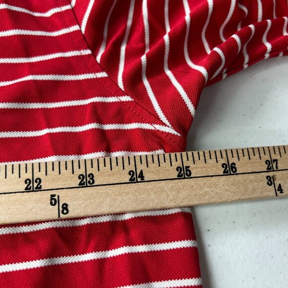 Foot Joy Golf Polo Mens XL Red Striped Short Sleeve Pullover - Picture 6 of 7